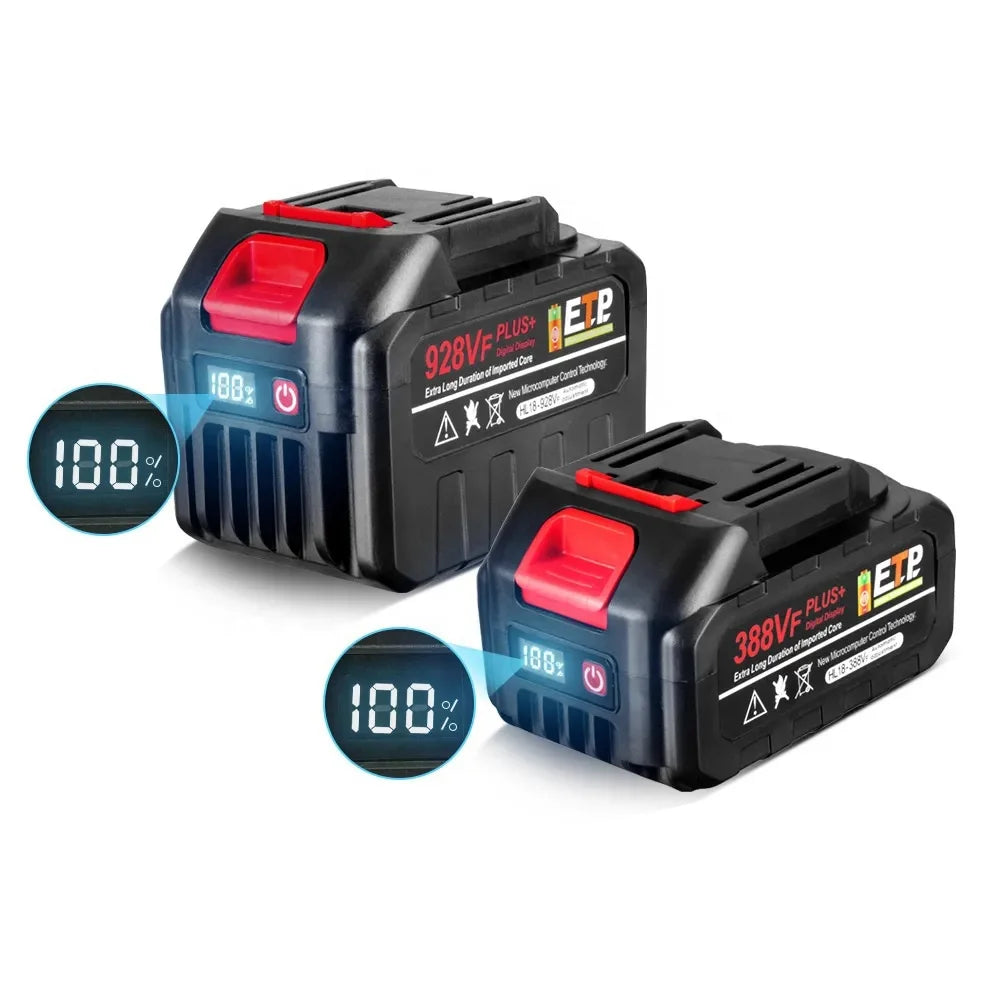 20V 928VF 388VF Plus Rechargeable Battery 30000mAh 20000mAh With LED Power Display for Makita 18V Power Tool Battery EU Plug