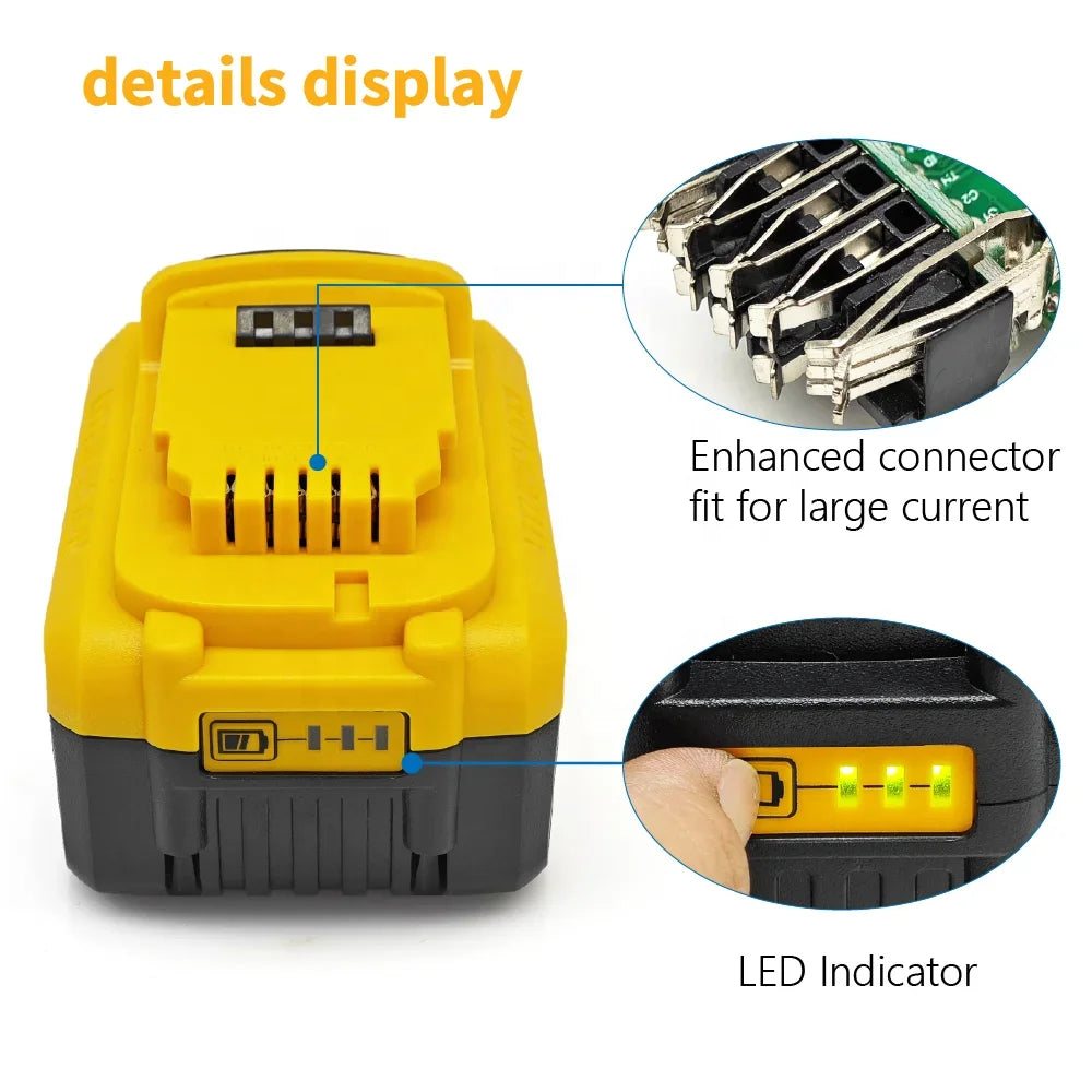100% True Capacity Li-ion Replacement for Dew Alts 20V Max Battery DCB200 DCBB205 DCB206 DCD DCF DCG Series Cordless Tools