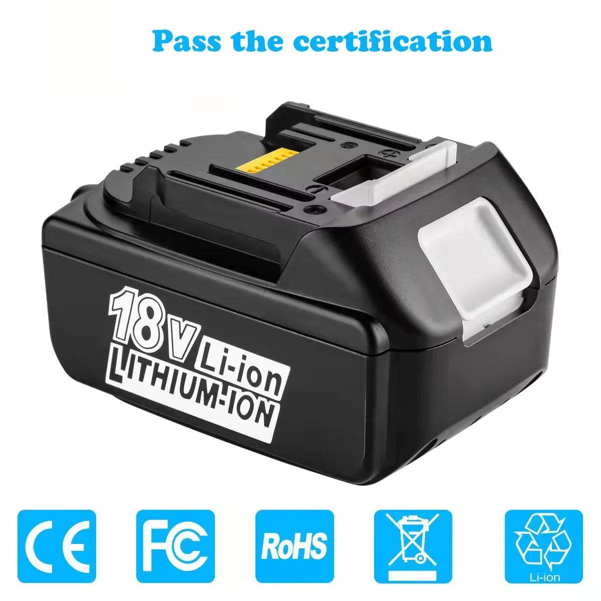 BL1860 Rechargeable Battery 18 V 6000mAh Lithium Ion for Makitasl18v Battery BL1840 BL1850 BL1830 BL1860B LXT 400