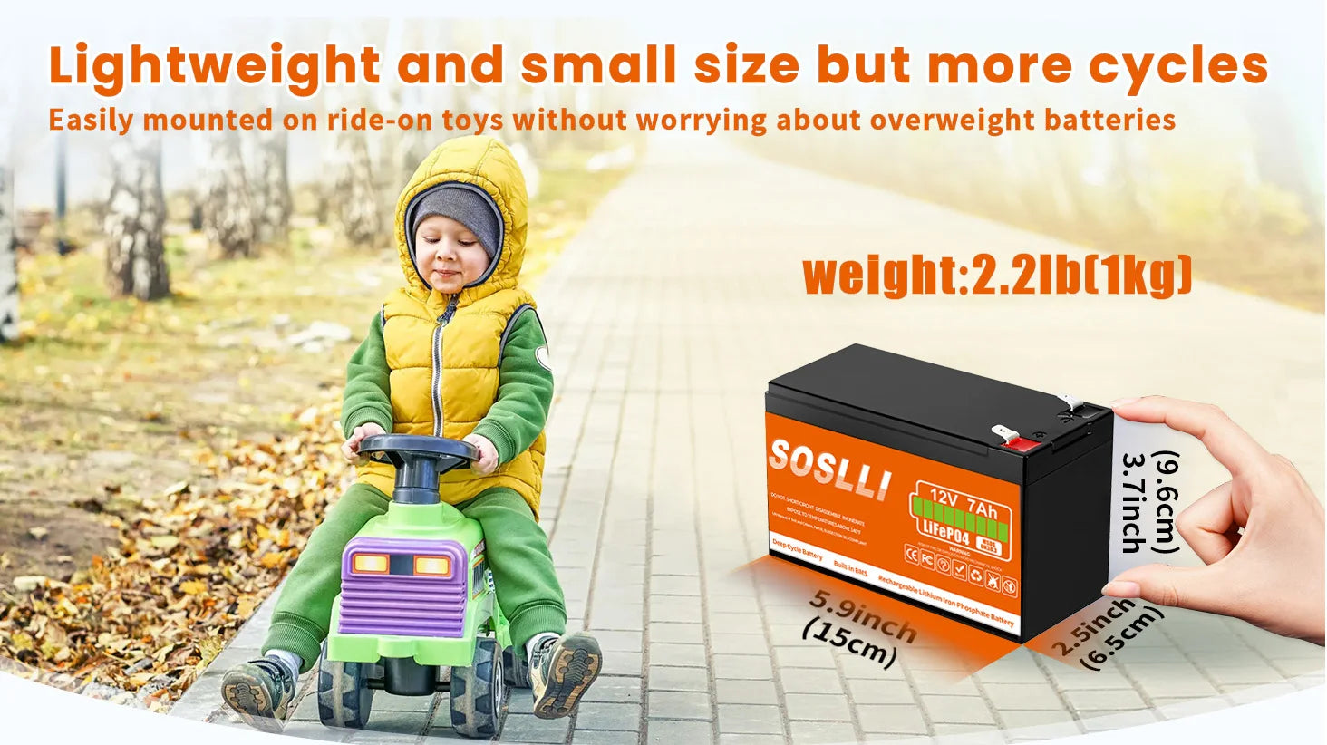 深循环12V 7Ah 8Ah 12Ah 20Ah磷酸铁锂电池，适用于交通信号灯、路标、广告牌、LED显示屏、太阳能照明系统、UPS