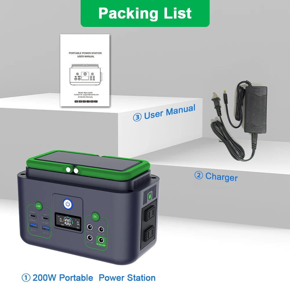 220V 110V锂Lifepo4户外迷你充电15000毫安家用太阳能便携式发电站200瓦太阳能发电机野营