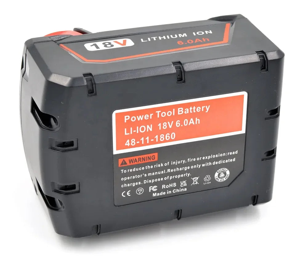 6Ah 18V Replacement Battery 48-11-1850 for Milwaukee M18 M18B Cordless Power Tool Wholesale RED Rechargeable Li-Ion Battery Pack