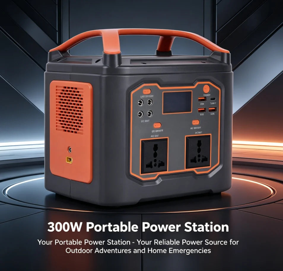 TSX 家用储能户外太阳能发电站 300W 192Wh MPPT 太阳能电池板 LiFePO4 电池 3000 次循环纯正弦波