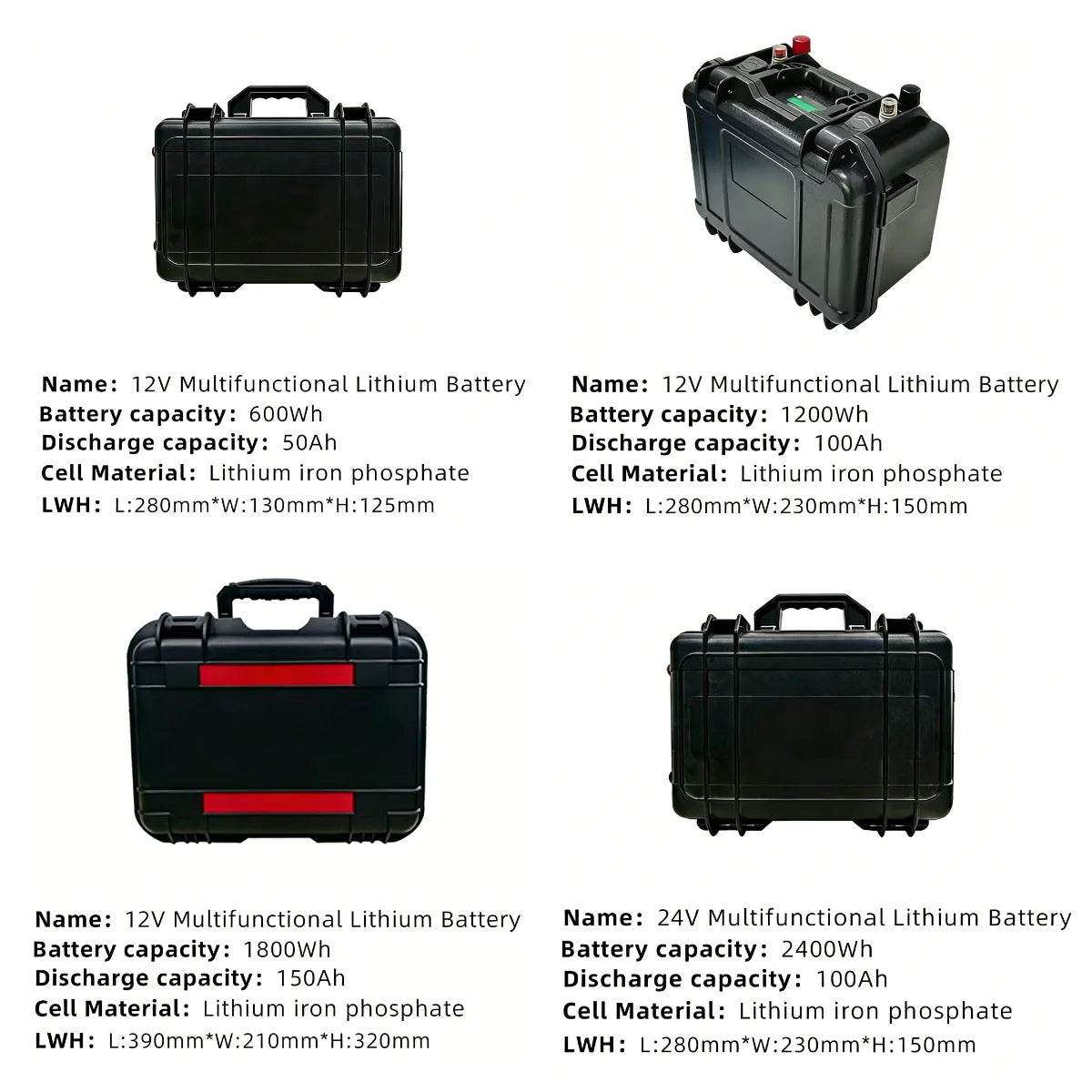 12.8V/25.6V 100Ah/200Ah LiFePO4 Trolling Motor Battery – Waterproof Deep-Cycle Marine Battery
