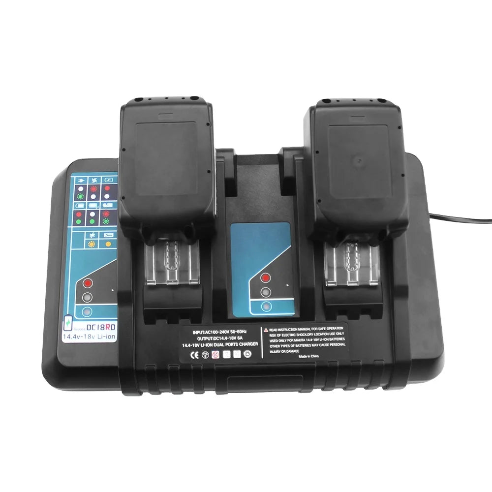 Replacement Battery Double Fast Dual Charger 14.4V-18V MK Li-ion Batteries Charger DC18RD
