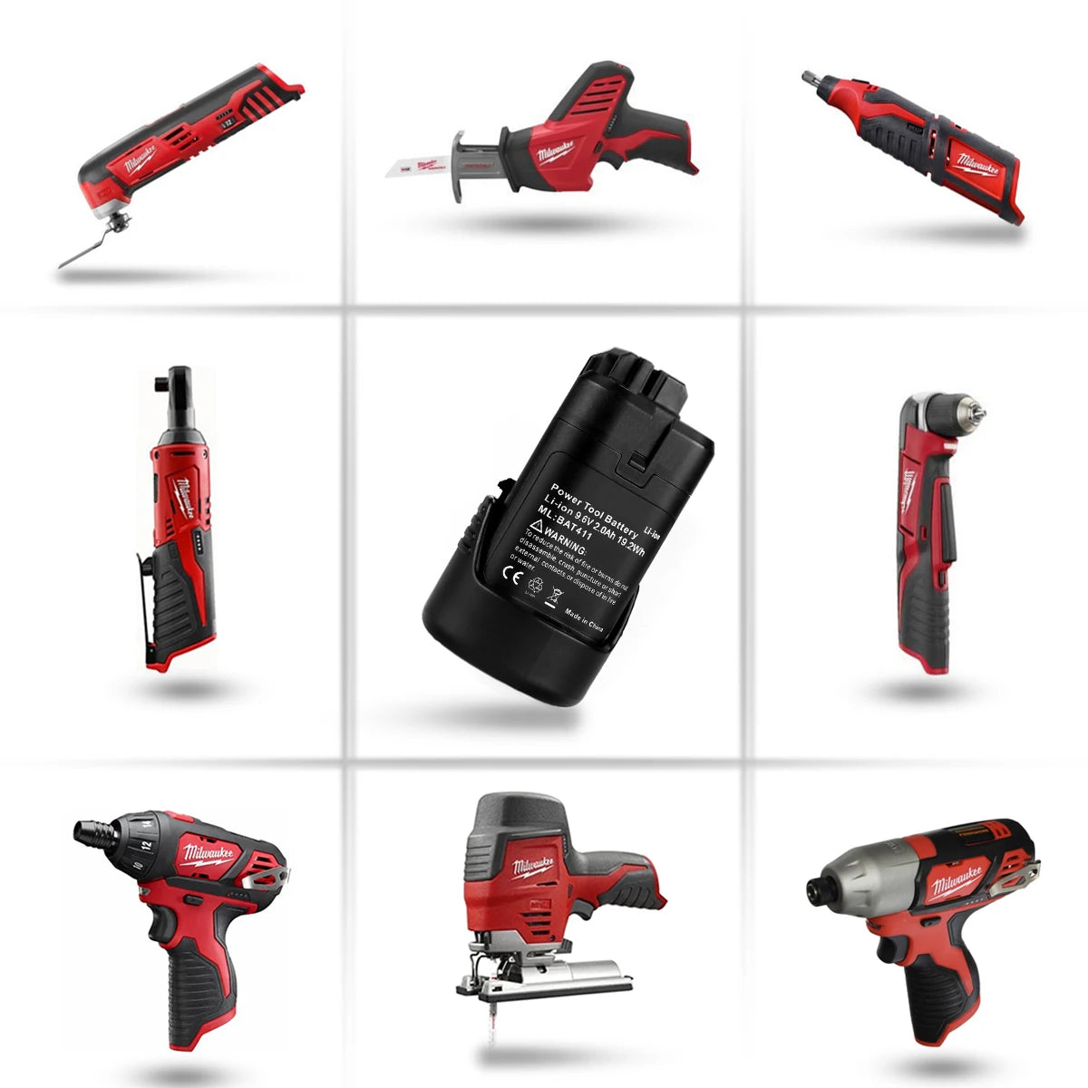 OEM-Quality 12V 1.5Ah 2.0Ah 2.5Ah 3.0Ah Li-ion Battery Compatible with Bosch BAT411 Cordless Li-ion Drills