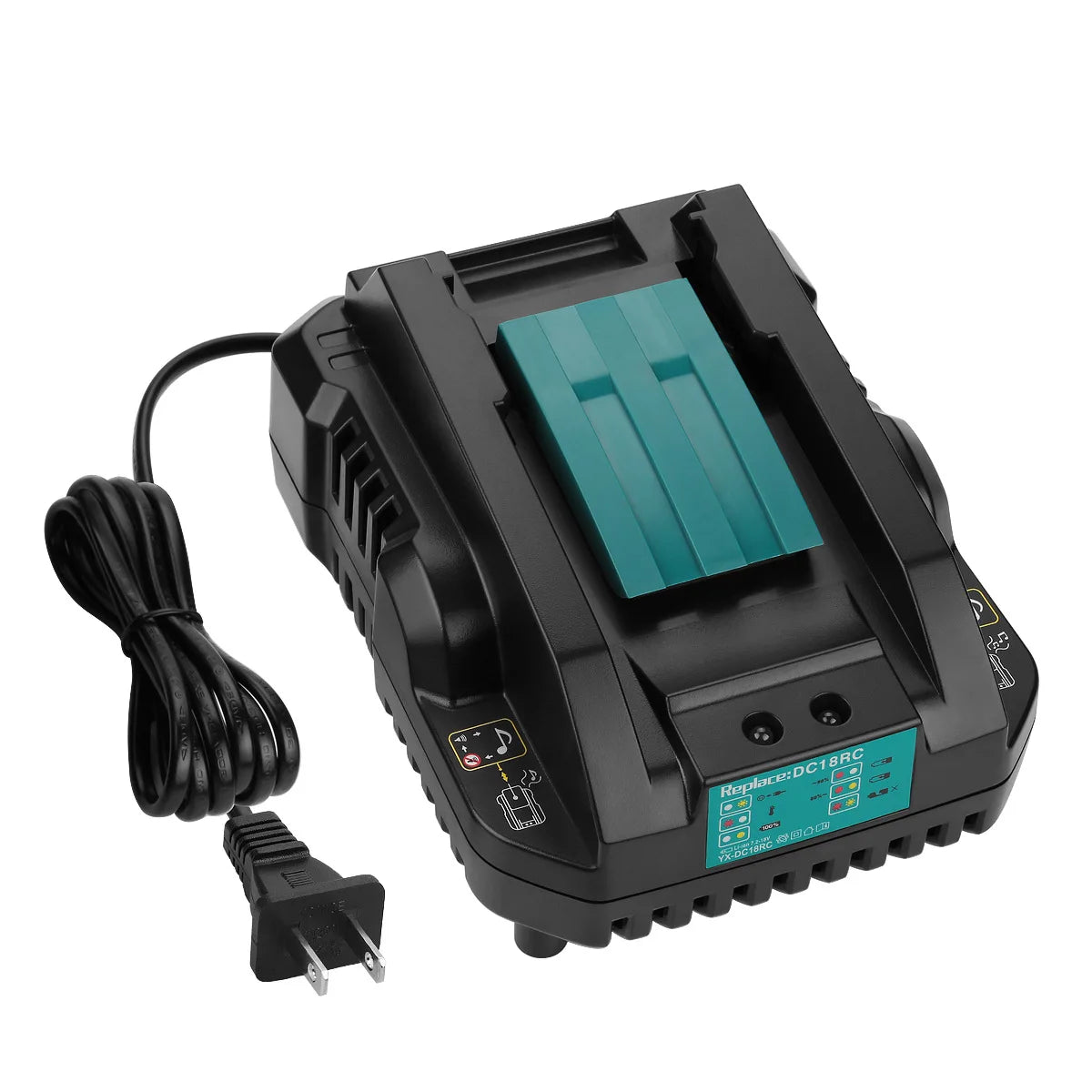 14.4V–18V Replacement Battery Charger Compatible with Makita Platform – DC18RC