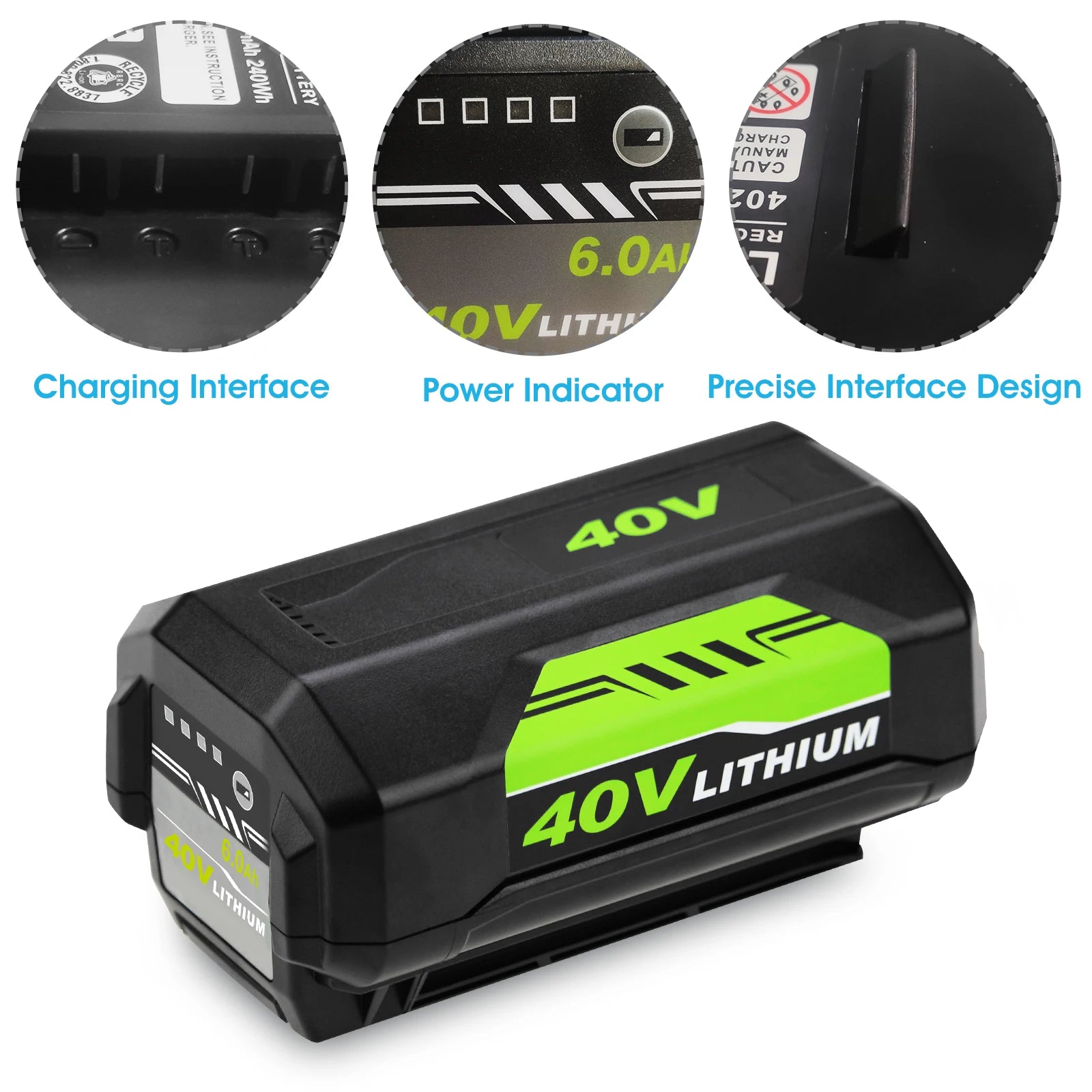 For Ryobis OP4050 Power Tool Batteries for RYOBIS 40V 6.0Ah Lithium Ion Battery Replace OP4040 OP4026 OP4030 OP4050
