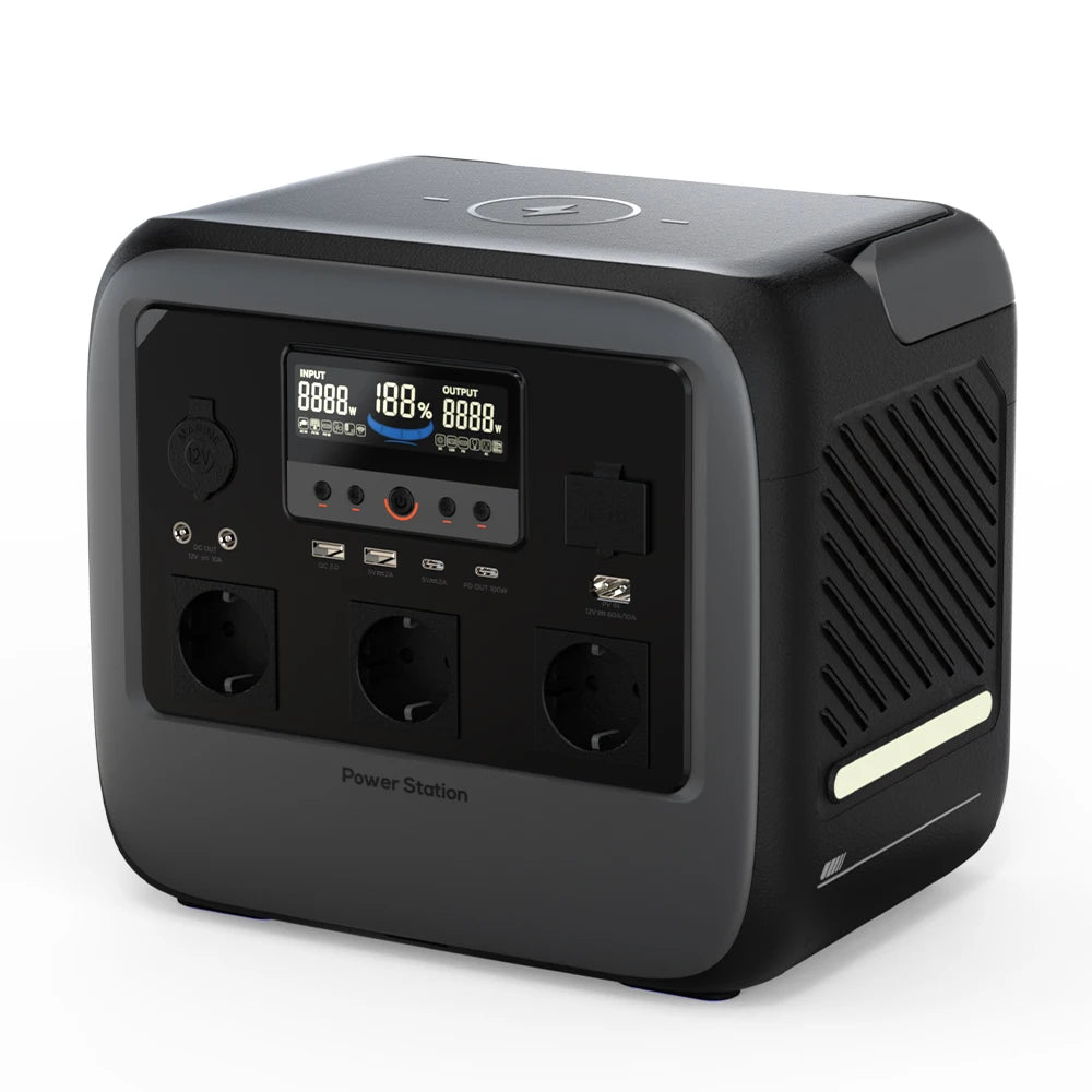 All-in-One Solar-Charging Outdoor Camping Generator (300W–5120W) – Portable Power Station with Optional Solar Panels