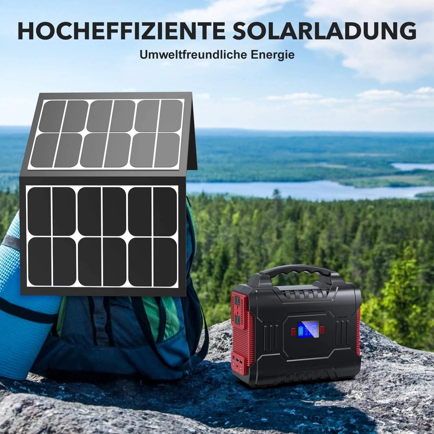 300瓦便携式电站266.4Wh户外太阳能发电机移动锂电池组110V