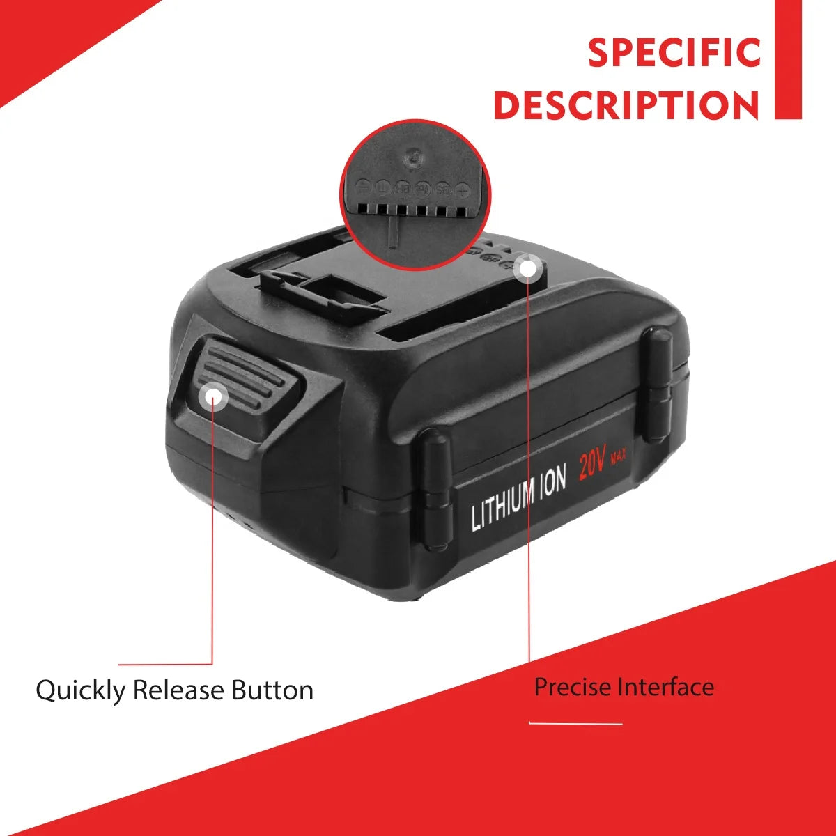 Factory OEM WA3520 Power Tool Batteries for Worxs 18V 5.0Ah Lithium Ion Battery Replacement for Worxs WA3575 WA3525