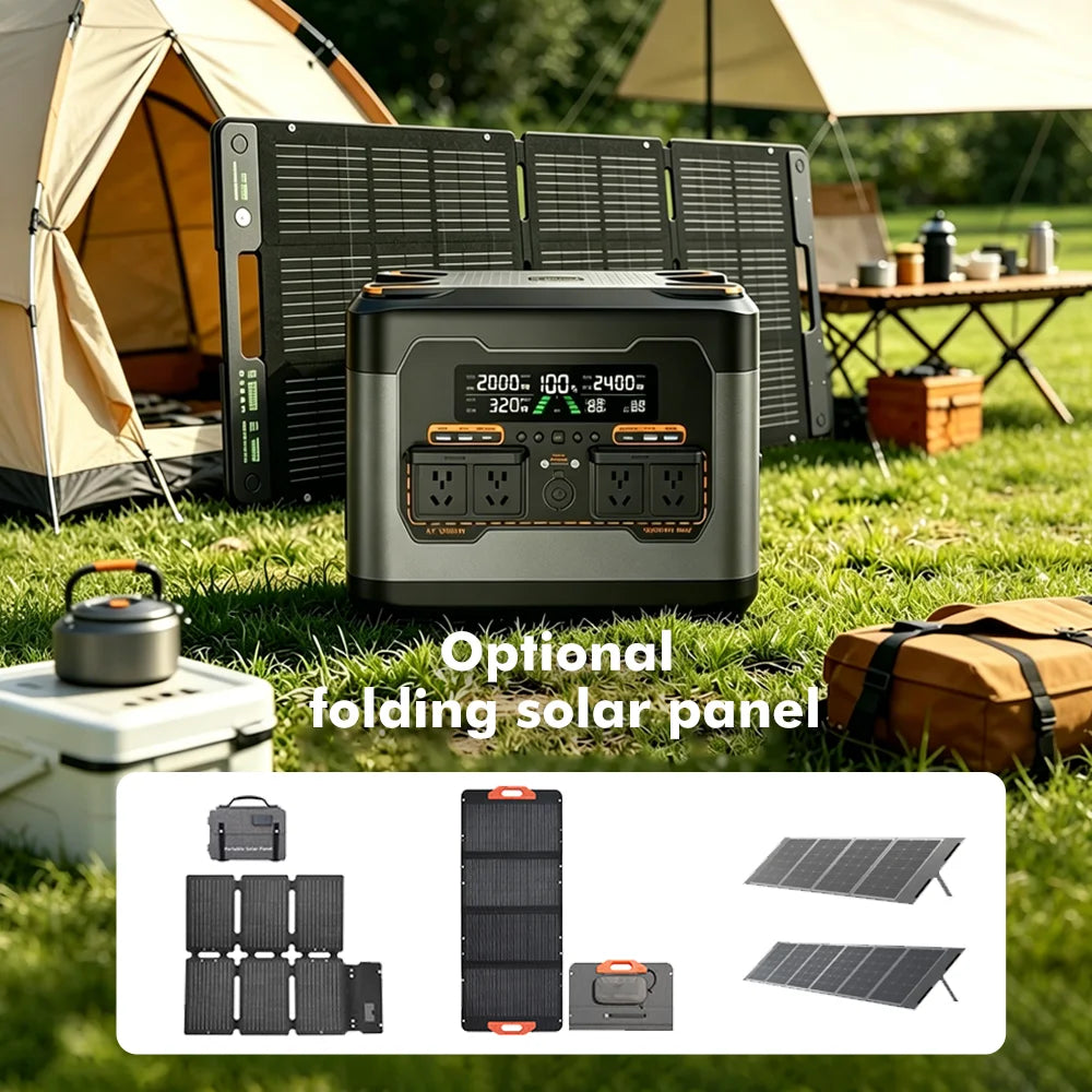 All-in-One Solar-Charging Outdoor Camping Generator (300W–5120W) – Portable Power Station with Optional Solar Panels
