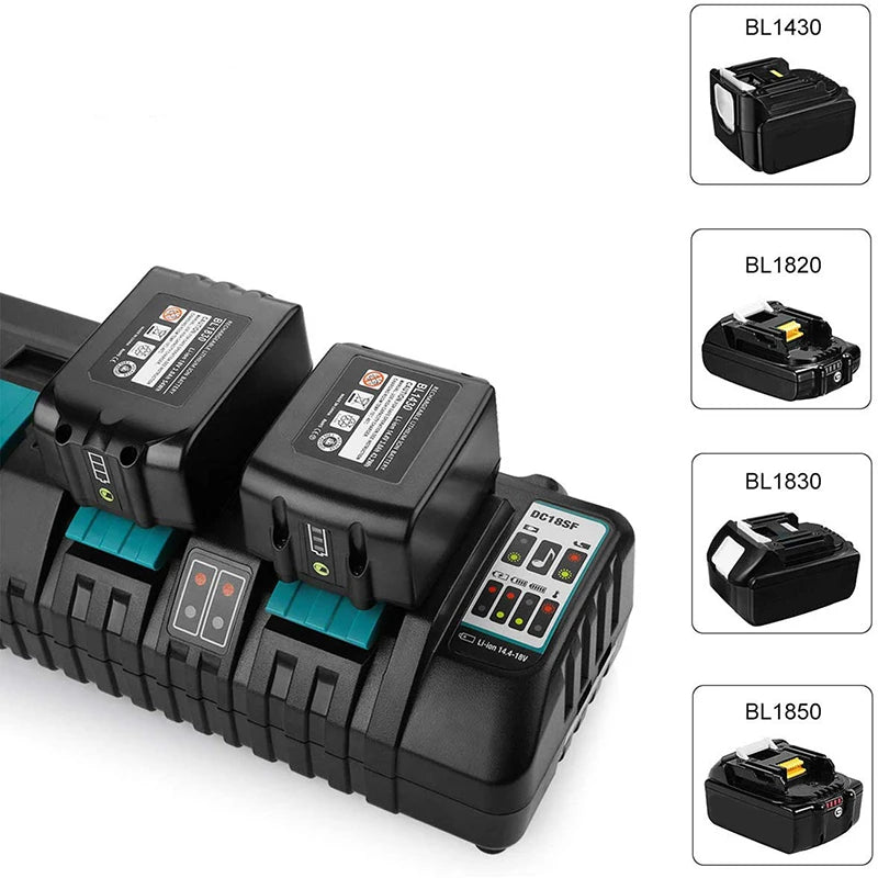 Replacement Battery  Fast Four Ports Charger 14.4V-18V for MK Li-ion Batteries Charger DC18SF BL1830 BL1840 BL1860 BL1430