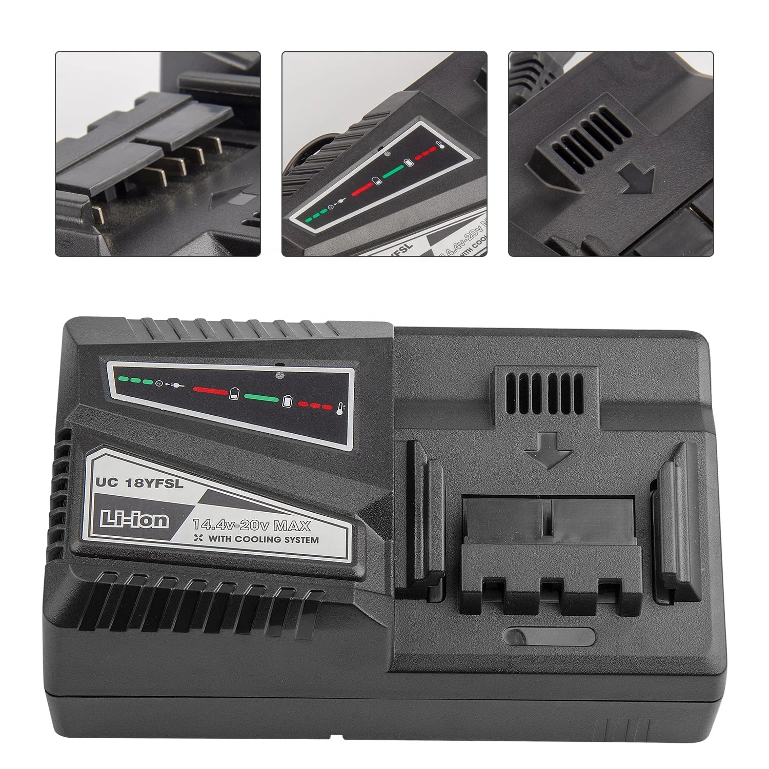 UC18YFSL Lithium Battery Faster Charger Charing Current 4.5A for Hitachi Hikoki 14.4V 18V BSL1415 BSL1420 Series Tool