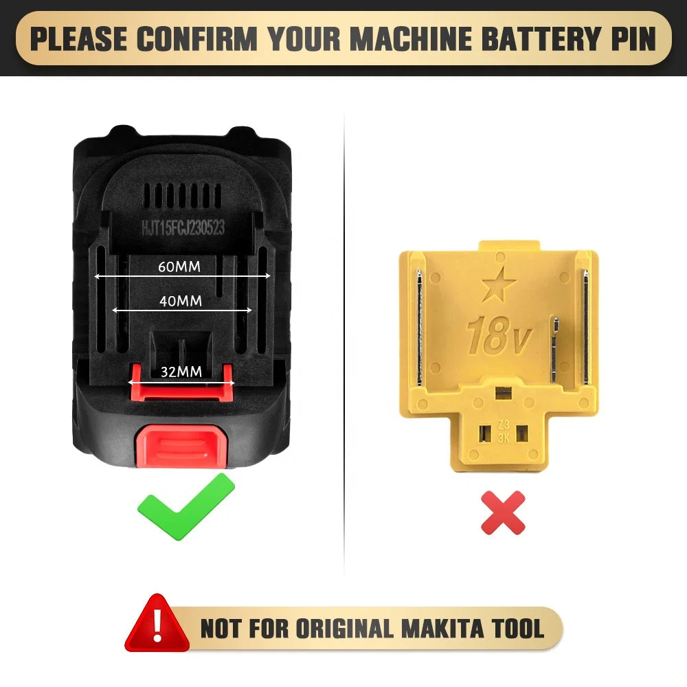 20V 928VF 388VF Plus Rechargeable Battery 30000mAh 20000mAh With LED Power Display for Makita 18V Power Tool Battery EU Plug
