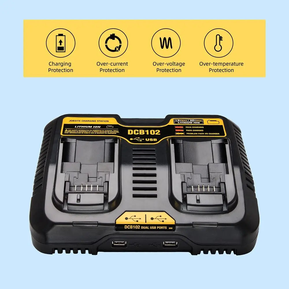 For 12v 14.4v 18v Battery Charger Adapter for Cordless Drill Power Tool DCB102