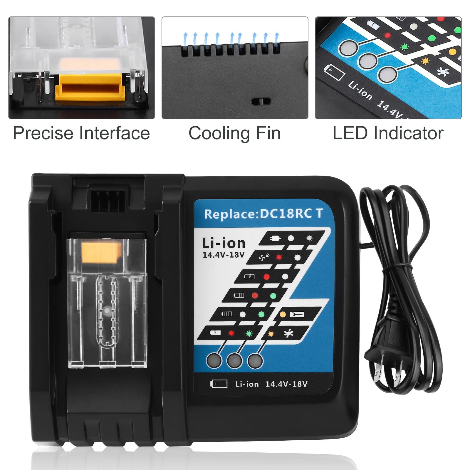 RHY Replacement MK 14.4v 18v Battery Charger Adapter for Cordless Drill Power Tool DC18RC