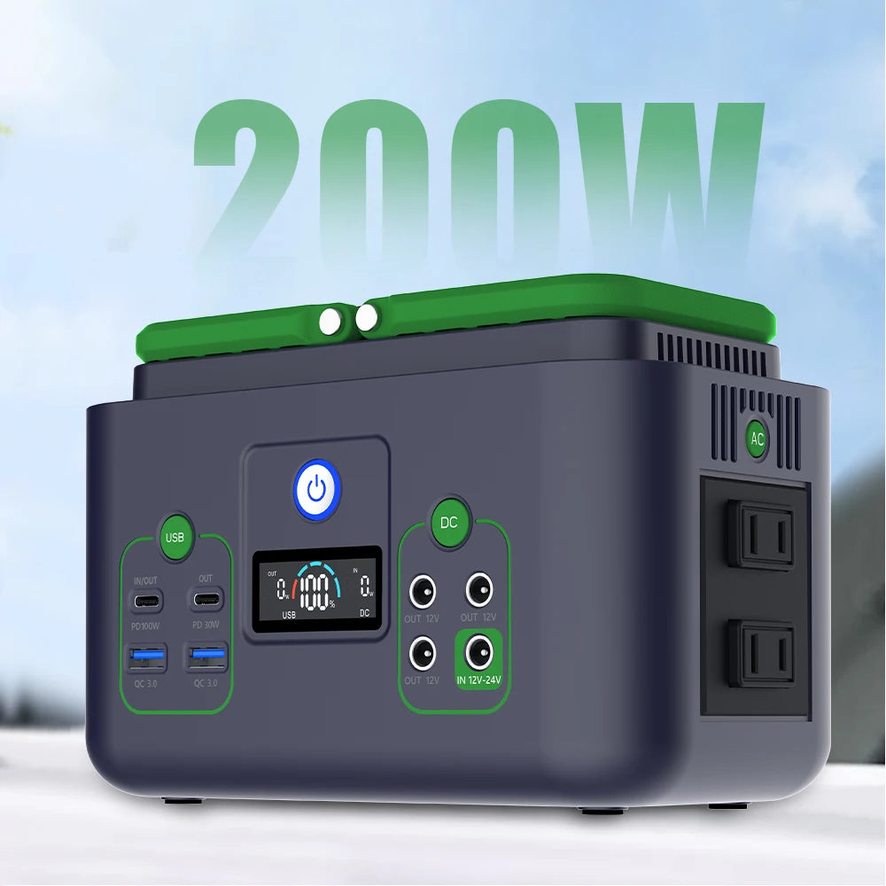 220V 110V锂Lifepo4户外迷你充电15000毫安家用太阳能便携式发电站200瓦太阳能发电机野营