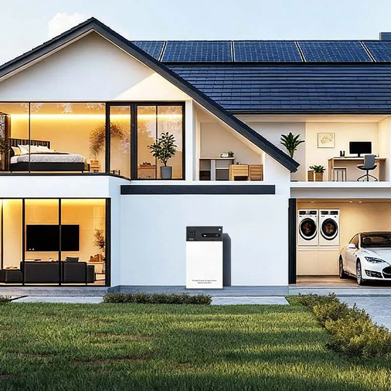Outdoor Wall-Mounted Solar Energy Storage Power Supply (220V, LiFePO4 Battery, 2kWh, 1000W, Grid Charging)
