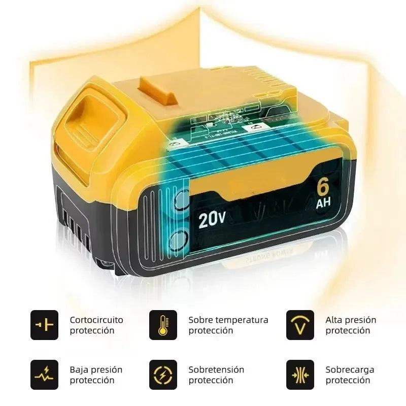 Rechargeable 18V 20V 5Ah 6AH 7AH Dehydration Wireless Lawn Mower Lighting Lithium Ion Battery Pack DCB200 Original for dewalt