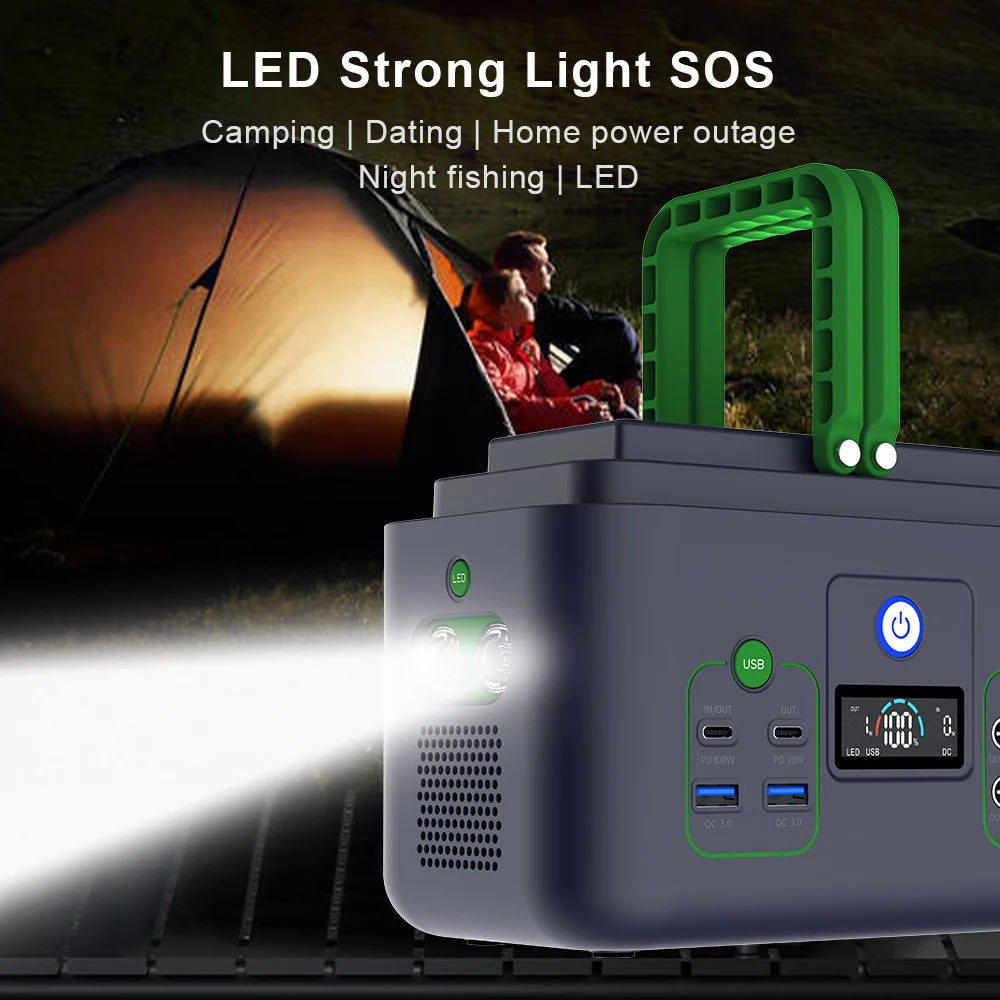 220V 110V锂Lifepo4户外迷你充电15000毫安家用太阳能便携式发电站200瓦太阳能发电机野营