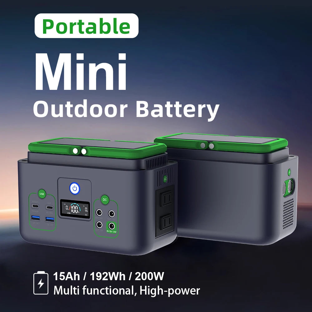 220V 110V锂Lifepo4户外迷你充电15000毫安家用太阳能便携式发电站200瓦太阳能发电机野营
