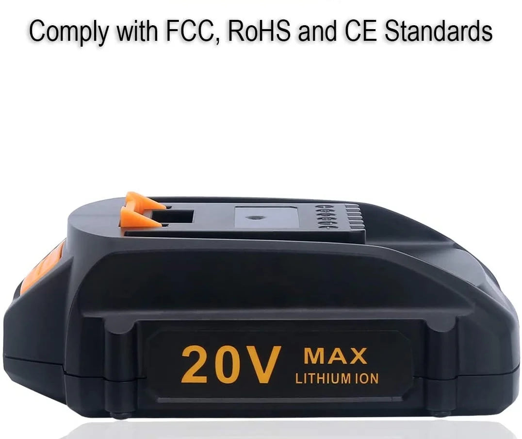 3.0Ah Replacement Worx 20V Lithium Battery WA3525, for Worx 20V (2x20V) Cordless Tools Power Battery WA3575 WA3525 WA3520