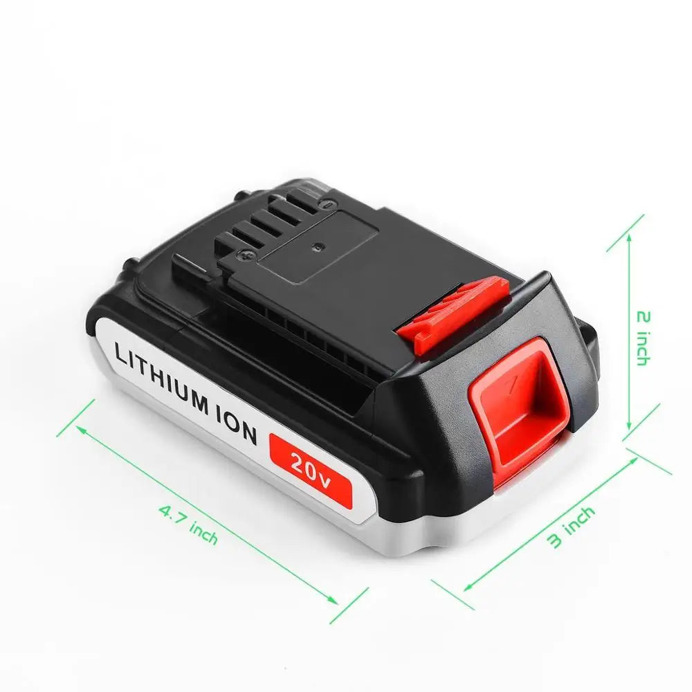 LBXR20 2000mAh Replace for Black and Decker 20V Battery 20 Volt MAX Lithium Ion LBXR20 LB20 LBX20 LBXR2020-OPE