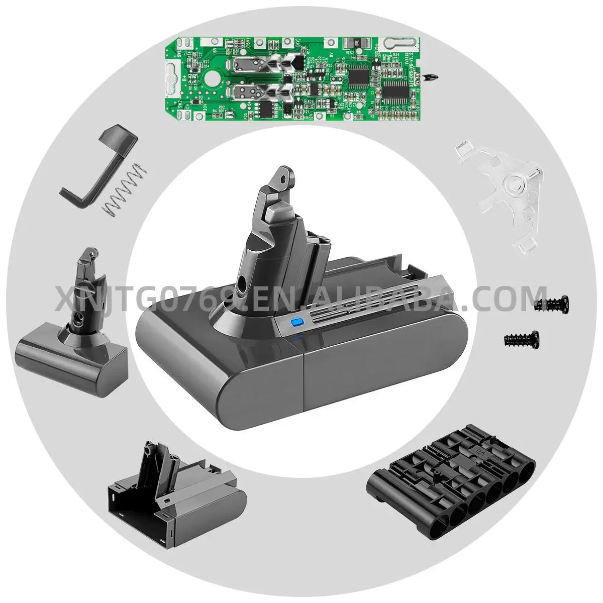 Dy-son V6 Battery 21.6V 3.0Ah Li-Ion for Vacuum Cleaner Battery V6 Battery DC58 DC59 DC61 DC62 DC72 With KC