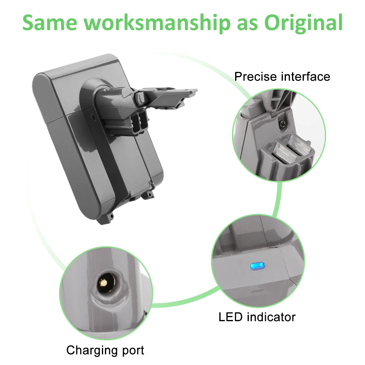 DYS on 4500mah for V7 Vacuum Battery Replacement for Handhold Vacuum Cleaner Battery LI-ION With KC