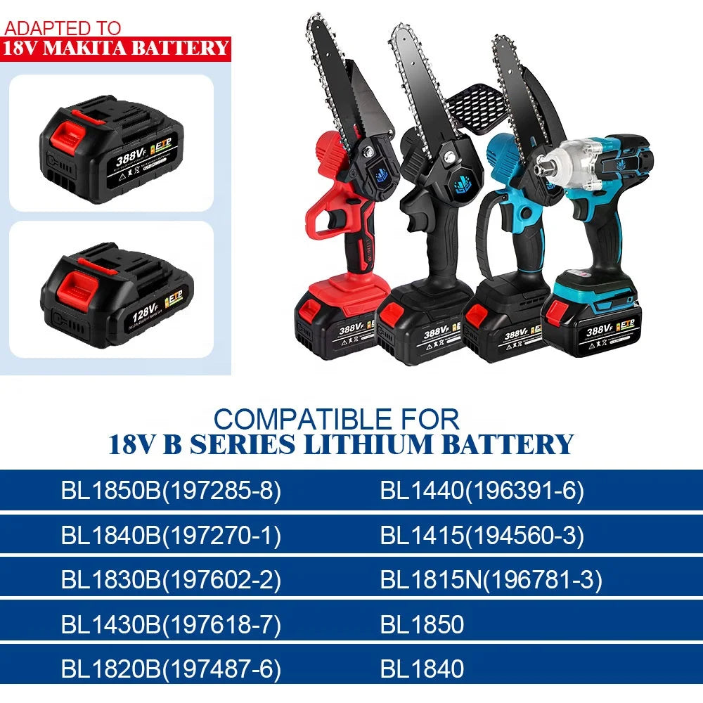 Larger Battery With Charger Lithium Ion Rechargeable Replacement for Makita 18V Battery BL1850 BL1830 BL1860  Cordless Drills