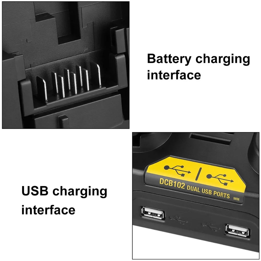 For 12v 14.4v 18v Battery Charger Adapter for Cordless Drill Power Tool DCB102